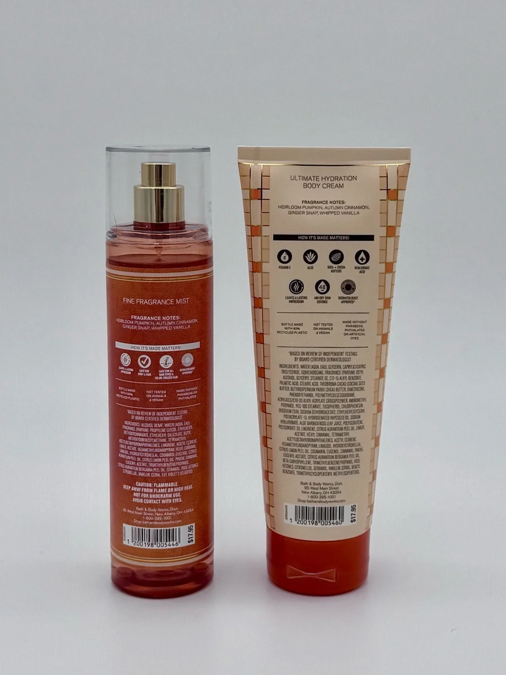Bath and Body Works Sweet Cinnamon Pumpkin Body Care Gift Set NWT